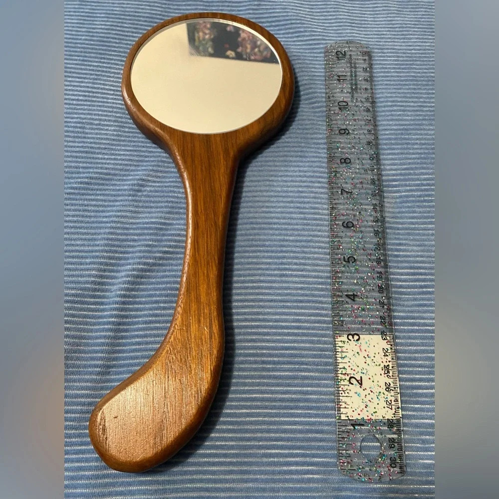 [Vintage] Unique, wooden hand mirror